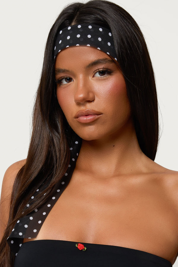 Polka Dot Sheer Scarf view 2