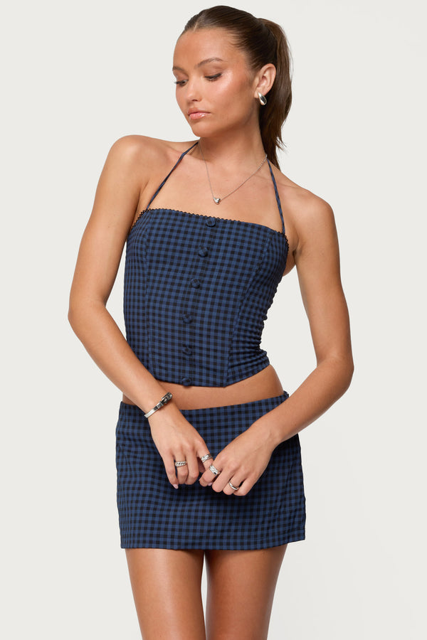 Winsley Gingham Halter Corset view 1