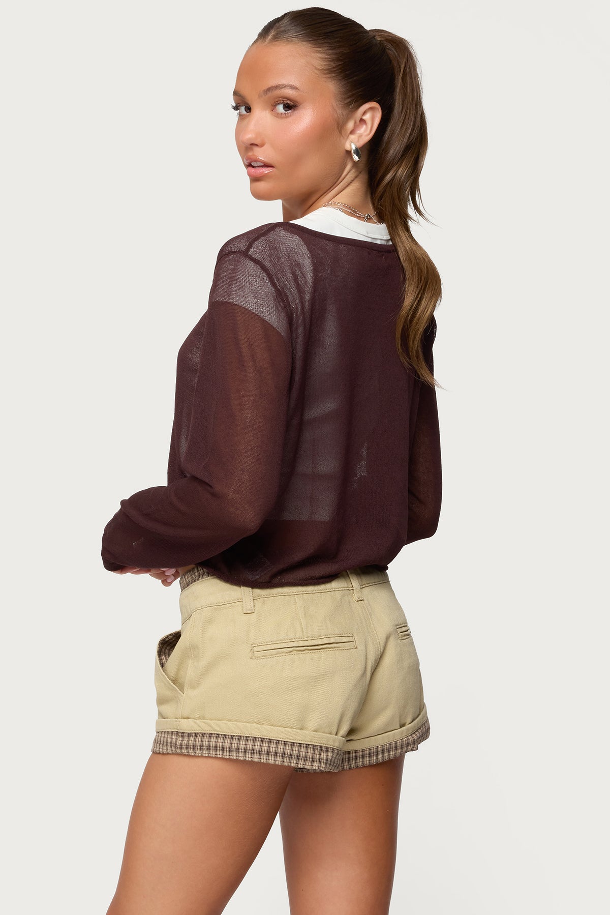 Kilian Sheer Knit Henley Top