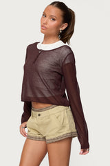 Kilian Sheer Knit Henley Top
