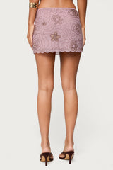 Astrid Beaded Mini Skirt