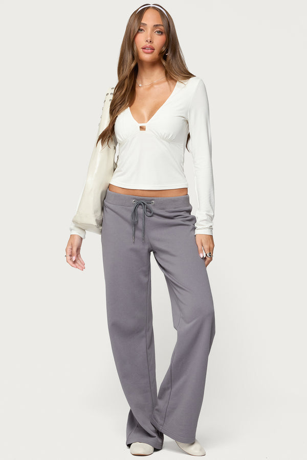 Lovisa V Neck Long Sleeve Top view 2