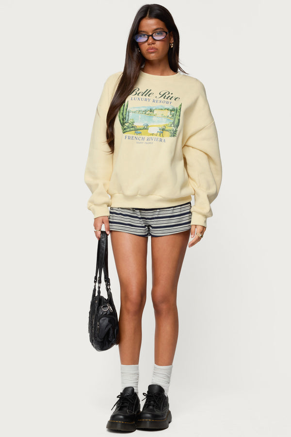 French Riviera Oversized Sweatshirt view 2