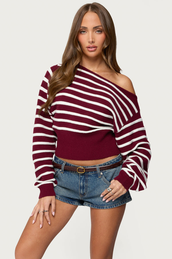 Mika Off Shoulder Oversized Sweater view 2