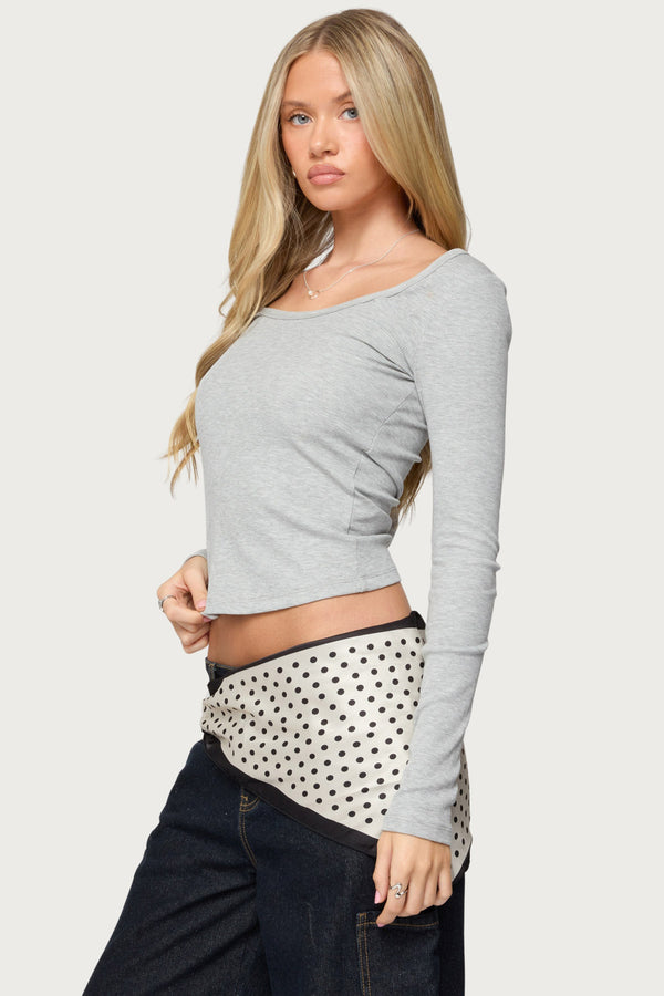Makenna Scoop Neck Top view 2