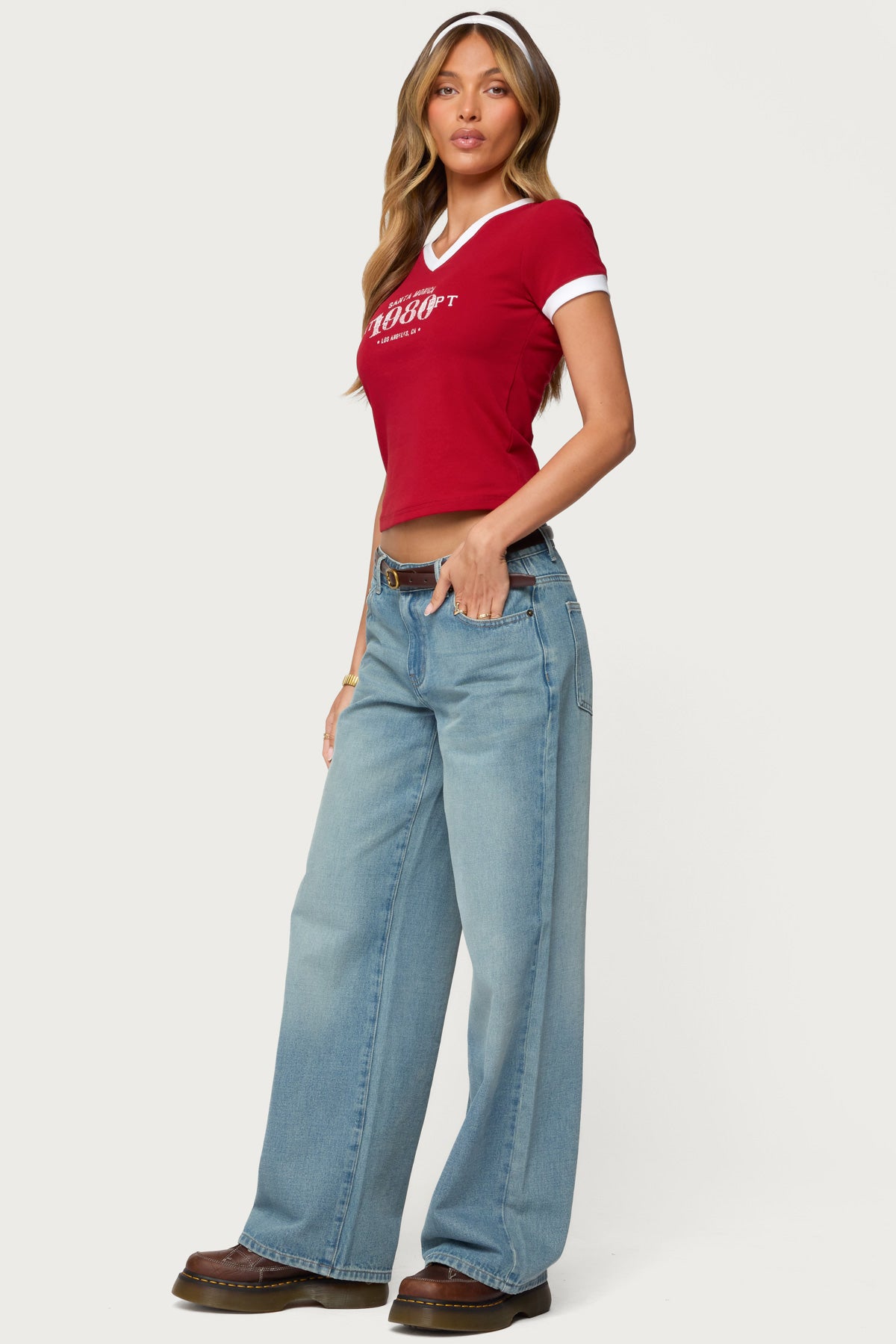 Santa Monica V Neck T Shirt