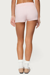 Lorie Mid Rise Ribbed Knit Shorts
