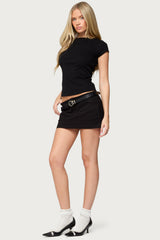 Oliana Ribbed Boat Neck T Shirt