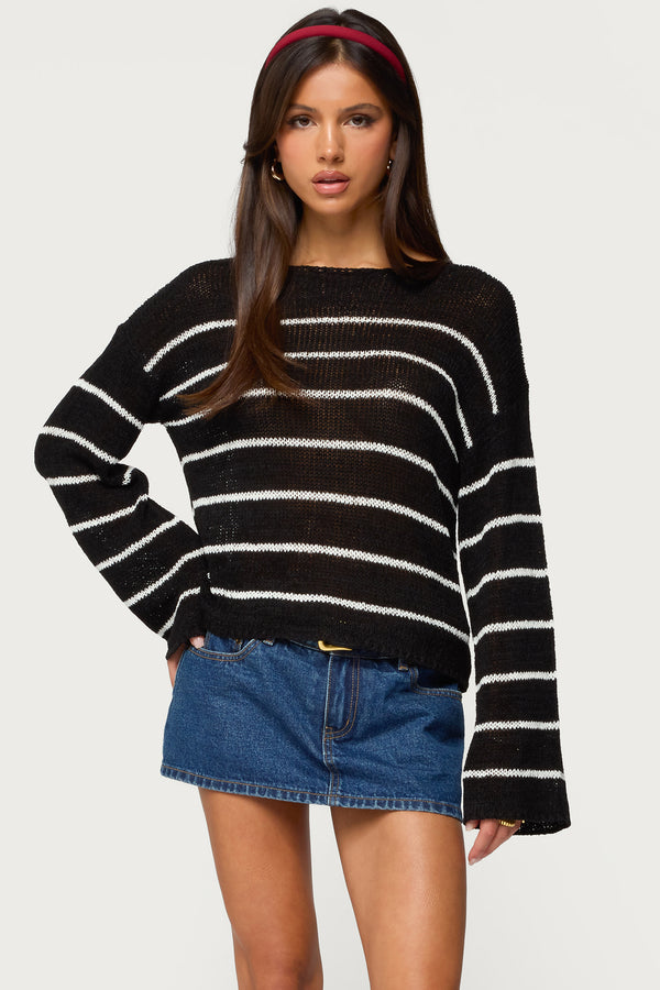 Drop Shoulder Light Knit Sweater view 1