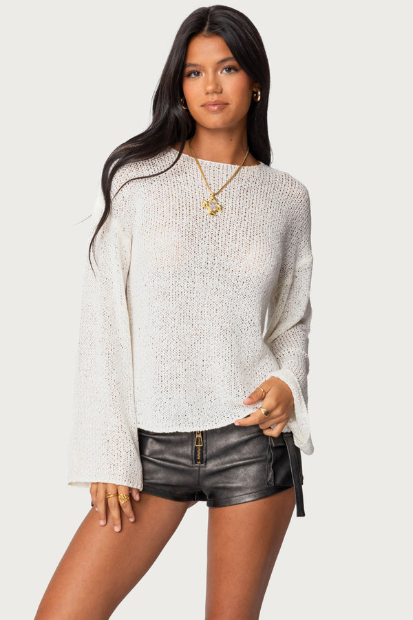 Drop Shoulder Light Knit Sweater view 1