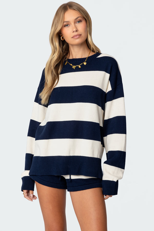 Riley Oversized Striped Sweater view 1