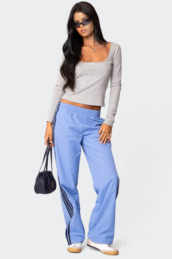 Mora Lace Trim Ribbed T Shirt view 2
