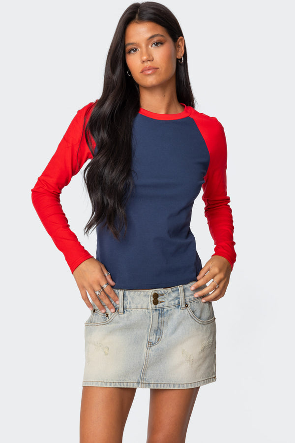 Tommi Raglan Long Sleeve T Shirt view 1
