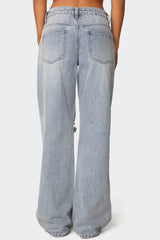 Adam Distressed Low Rise Baggy Jeans