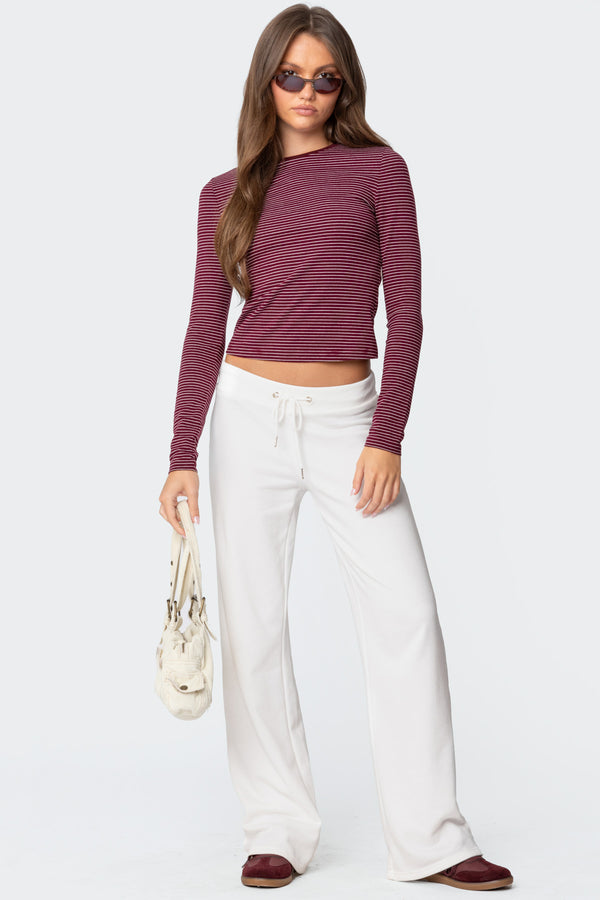 Brianna Striped Long Sleeve T Shirt view 2