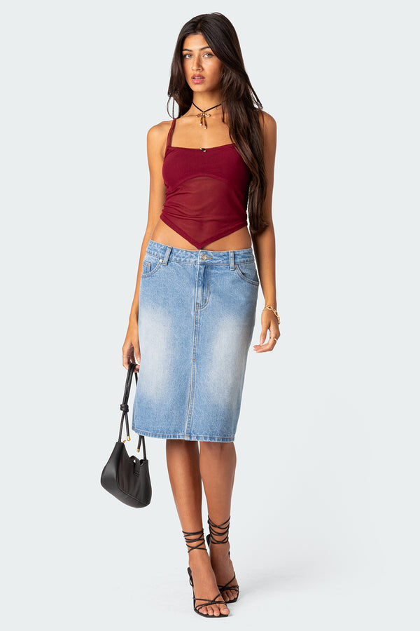 Cressida Sheer Mesh Tank Top view 2