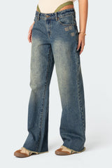 Doll House Washed Low Rise Baggy Jeans