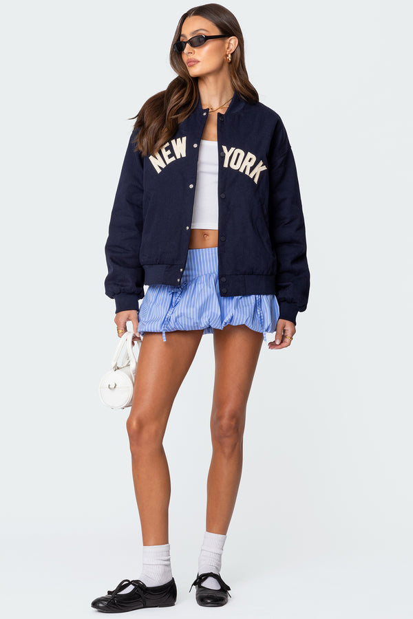 Big Apple Oversized Bomber Jacket view 2
