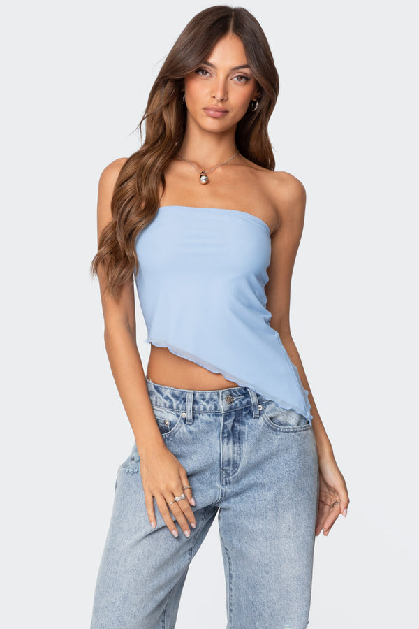 Vivi Mesh Asymmetric Tube Top view 1