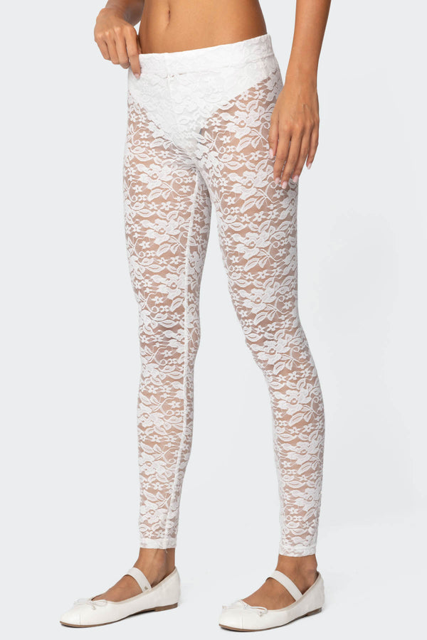 Sheer Lace Leggings view 2