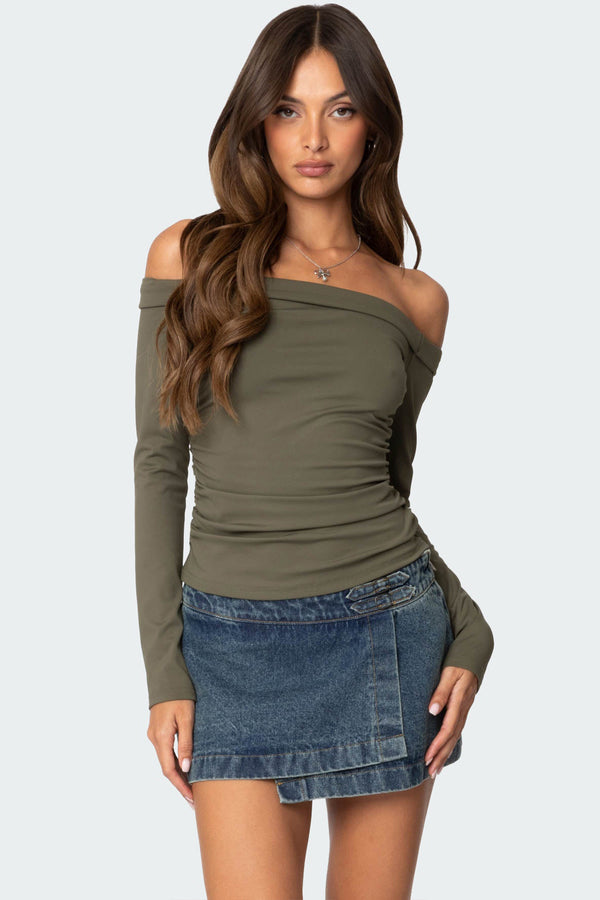Celly Rolled Off Shoulder Top view 1