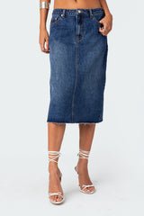 Mirah Denim Midi Skirt