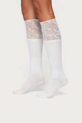 Lacey Layered Knee High Socks