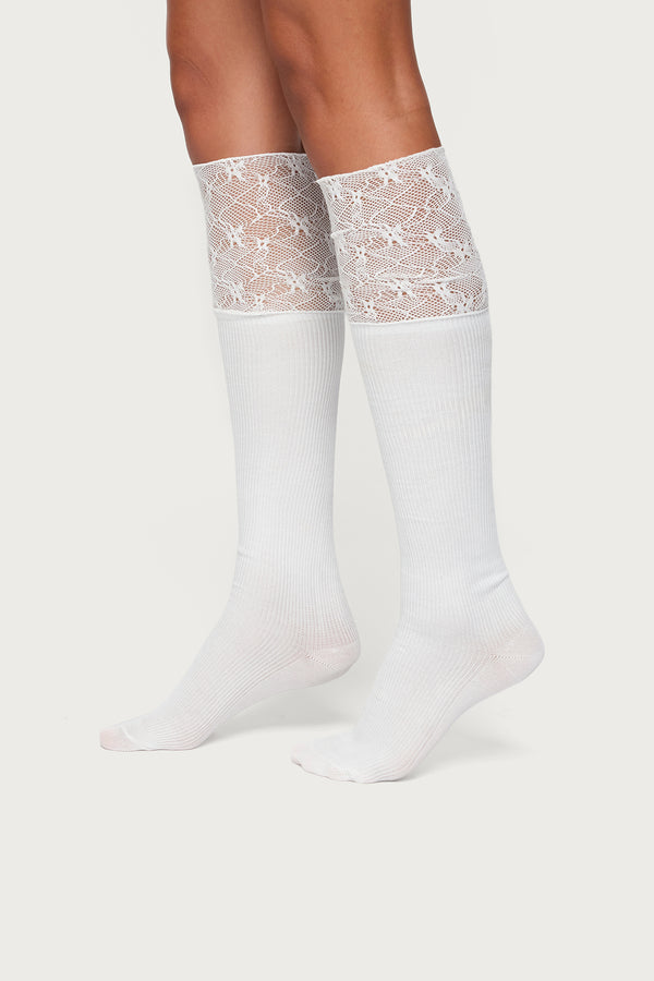 Lacey Layered Knee High Socks view 2