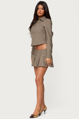 Lockette Plaid Pleated Mini Skort