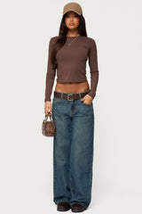Heartly Low Rise Baggy Jeans