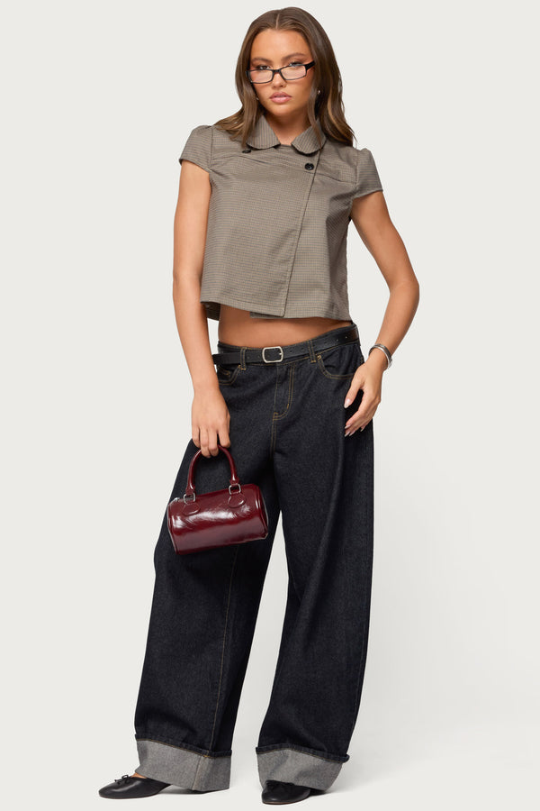 Haislee Plaid Tailored Shirt view 2