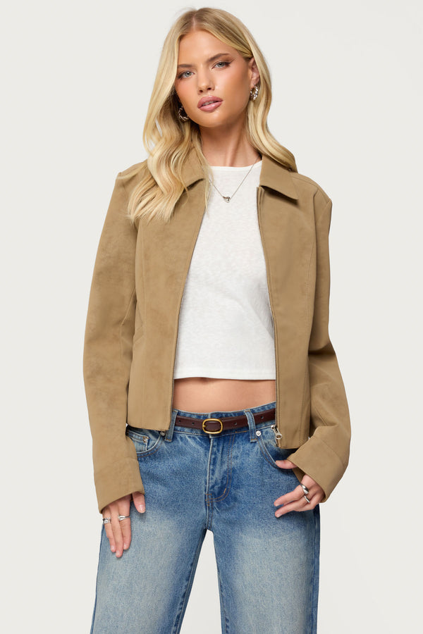 Cozette Faux Leather Jacket view 1