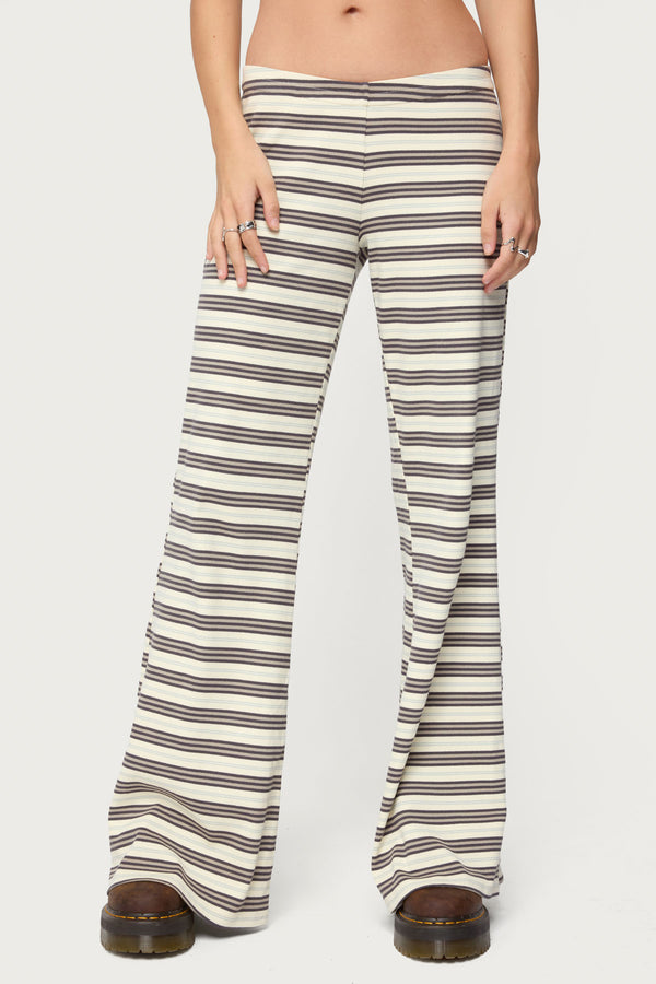 Avalie Striped Ribbed Pants view 2