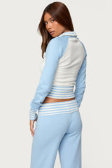 Clarisse Contrast Stripey Cardigan