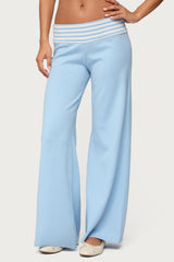 Clarisse Stripey Flared Knit Pants