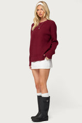 Lavonne Oversized Knit Raglan Sweater