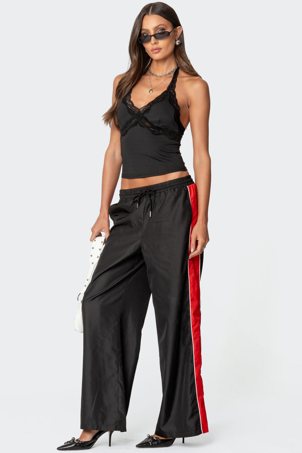 Cindi Lace Trim Halter Top view 2