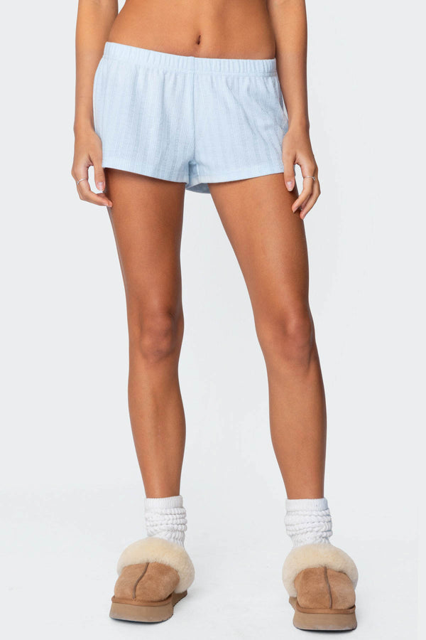Irene Low Rise Pointelle Micro Shorts view 2