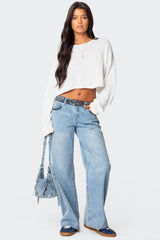 Bandana Bliss Low Rise Baggy Jeans