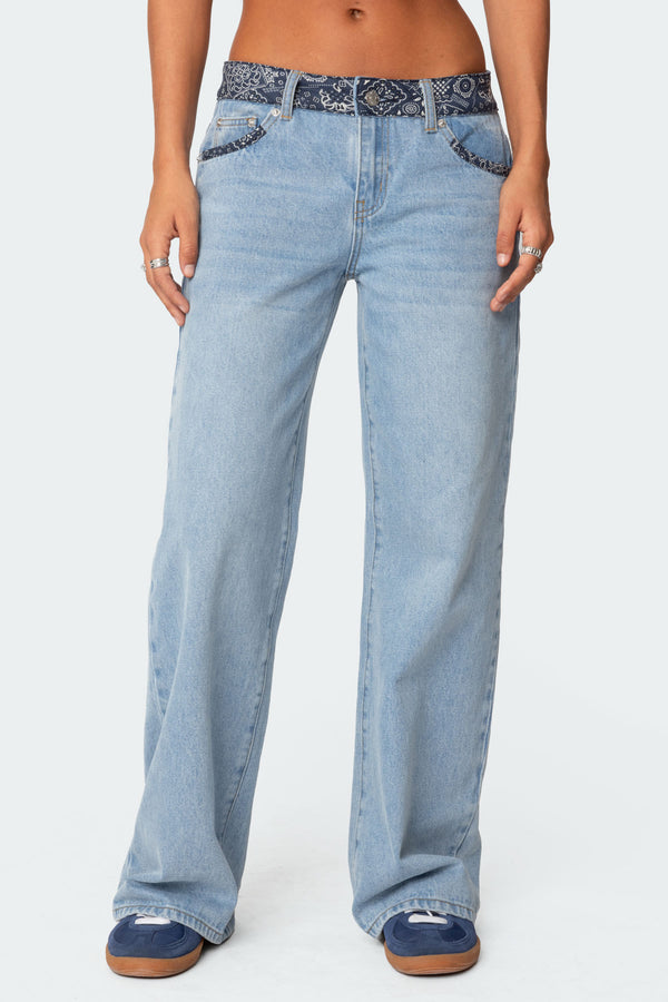 Bandana Bliss Low Rise Baggy Jeans view 2