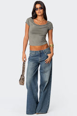 Vyxen Vintage Washed Low Rise Baggy Jeans