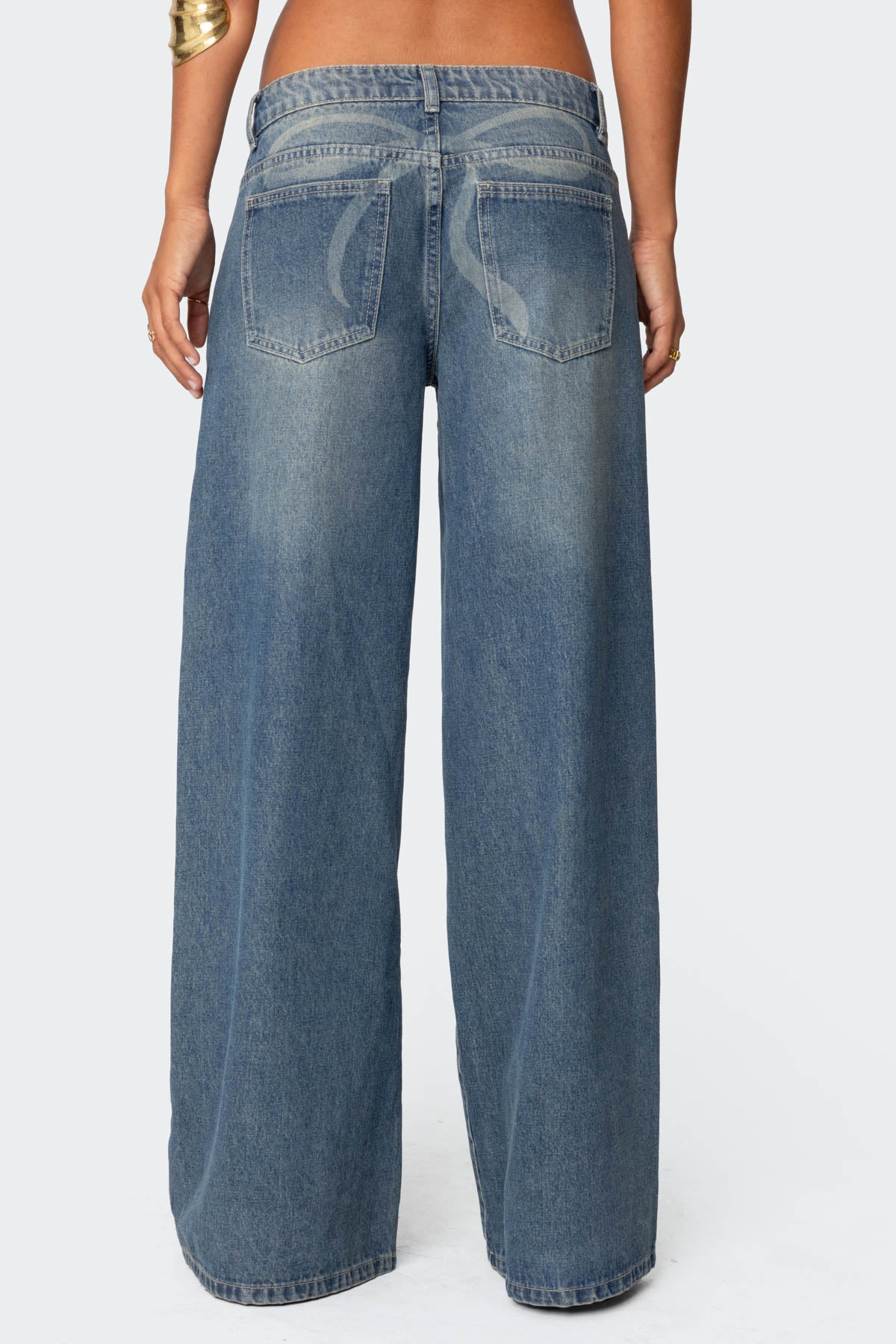 Vyxen Vintage Washed Low Rise Baggy Jeans