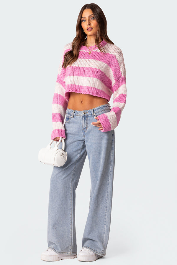Ozzy Cropped Knitted Sweater view 2