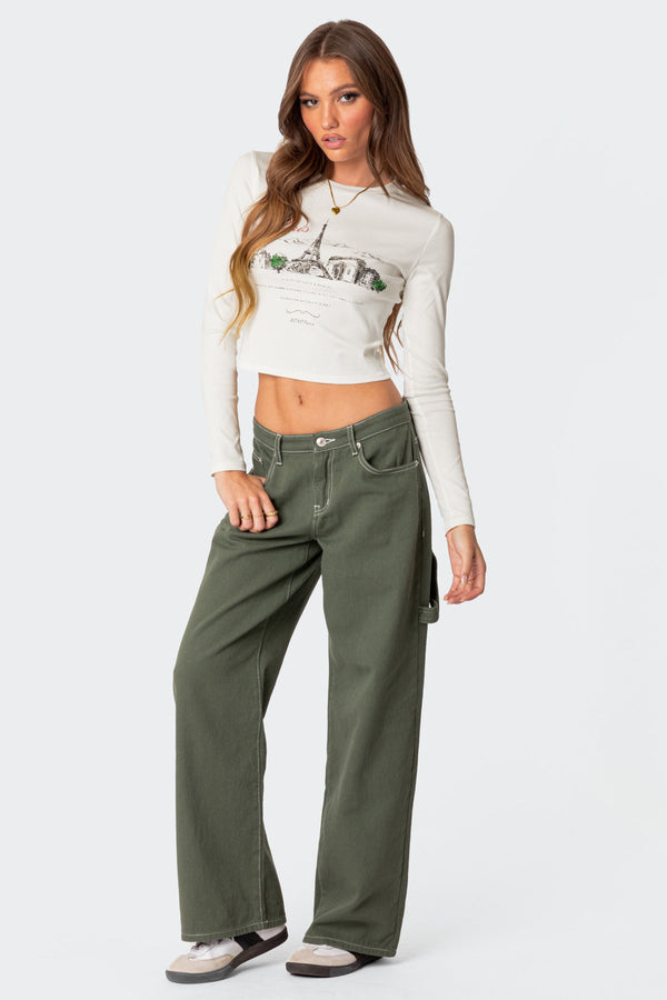 Brenda Low Rise Baggy Carpenter Jeans view 1