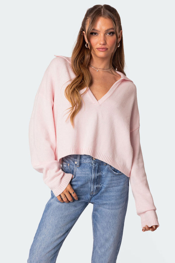 Marcie Oversize Cropped Sweater view 1