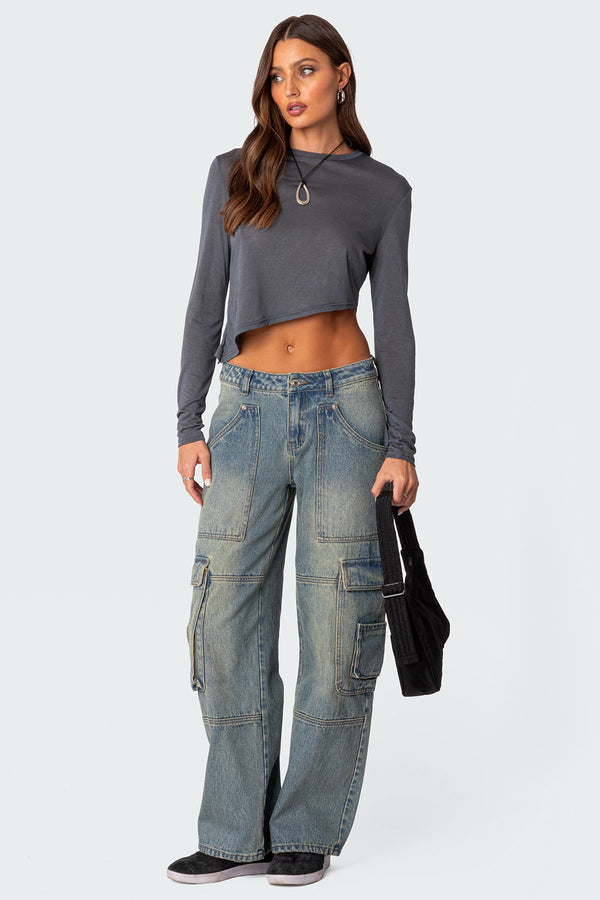 Asymmetric Long Sleeve T Shirt view 2