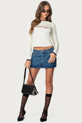 Chiara Denim Micro Skirt