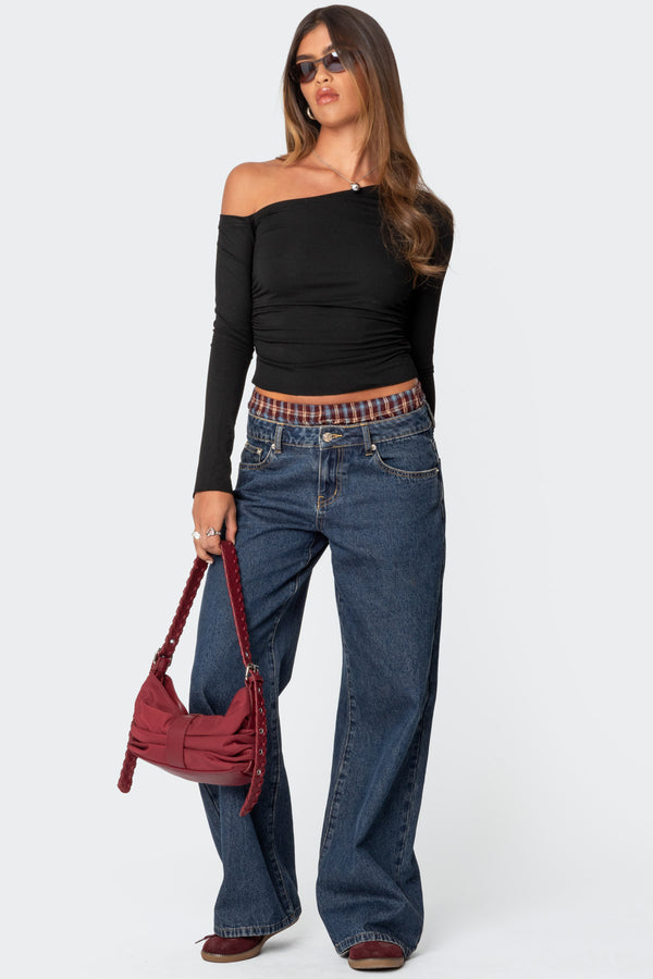 Stacie Asymmetric Long Sleeve Top view 2