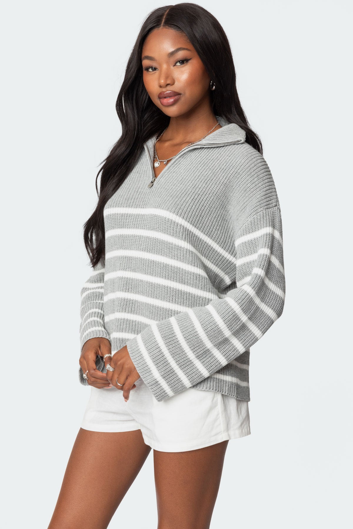 Oversized Quarter Zip Sweater