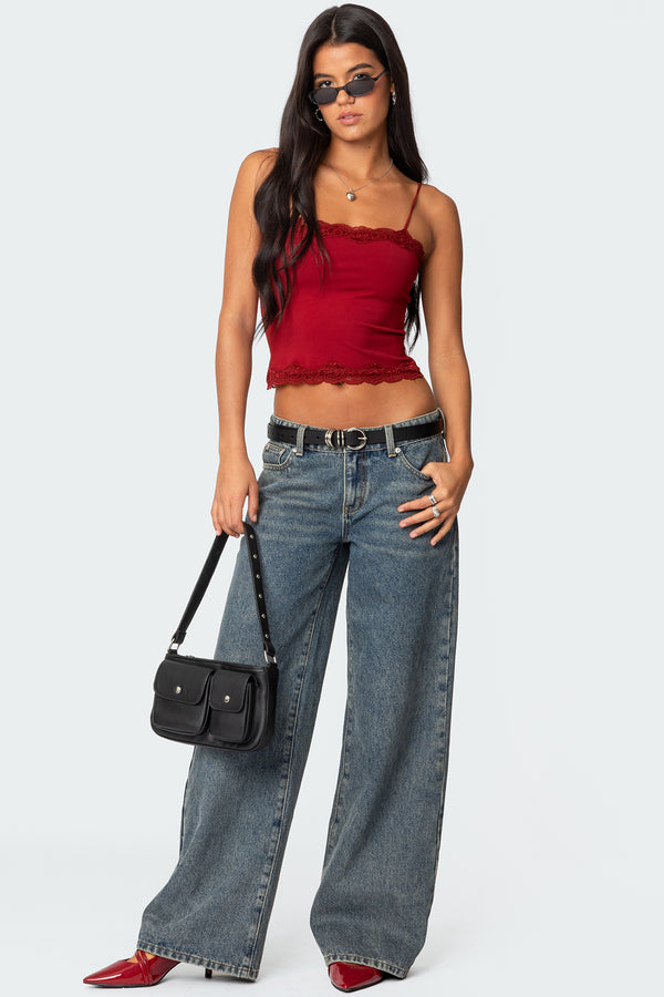 Cruella Lace Trim Tank Top view 2
